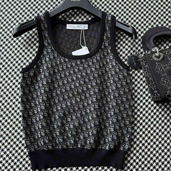 セレブ多数愛用！ディオール オブリーク タンクトップ N級品♡ブラック det69497